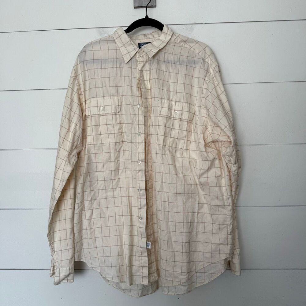 Polo by Ralph Lauren Men’s XL Yellow Patterned Whitfield Classic Button Down